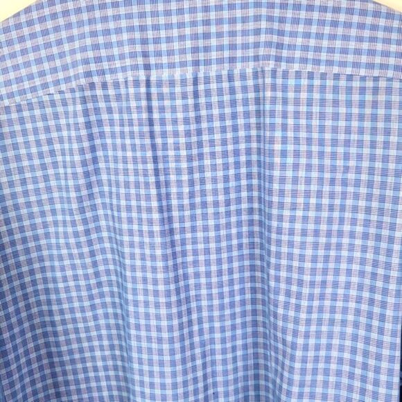 Vintage Christian Dior Monsieur Gingham Pattern Button Down 17 34-35 - Picture 5 of 6